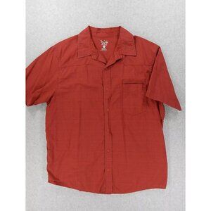 Mountain Hardwear Short Sleeve  Button Down‎ Hiking Shirt (Men's Large) Red